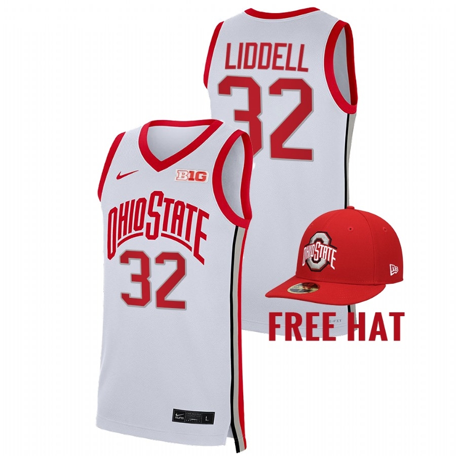 Ohio State Buckeyes Men's NCAA E.J. Liddell #32 Liddell 2021-22 Free Hat College Basketball Jersey TSE7049SW